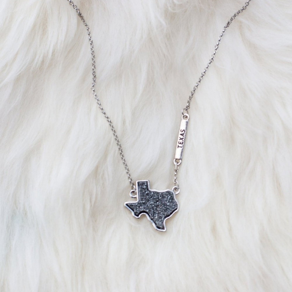 Charming Hematite Druzy Texas Necklace